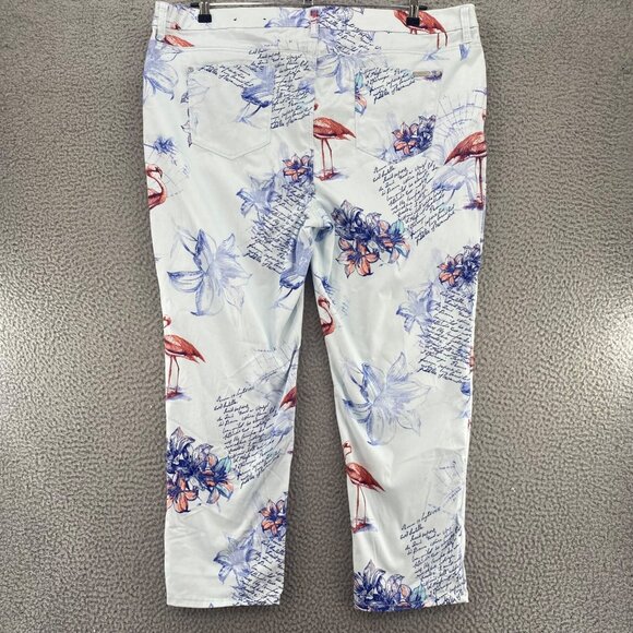 Chicos Jeans Womens 4 US 20R White Blue So Slimming Bon Voyage Girlfriend Ankle* - Picture 3 of 12